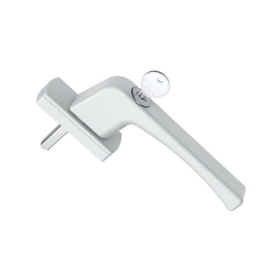 Sliding L with key lock Handle